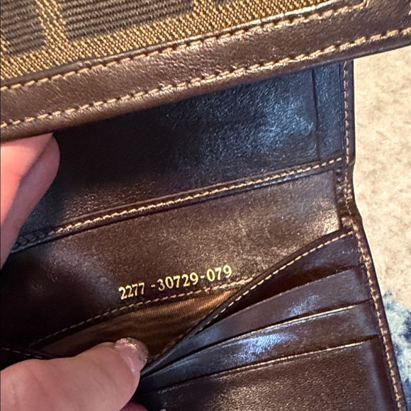 Fendi Brown and Black Monogram tri fold Wallet zucca monogram - Picture 7 of 9